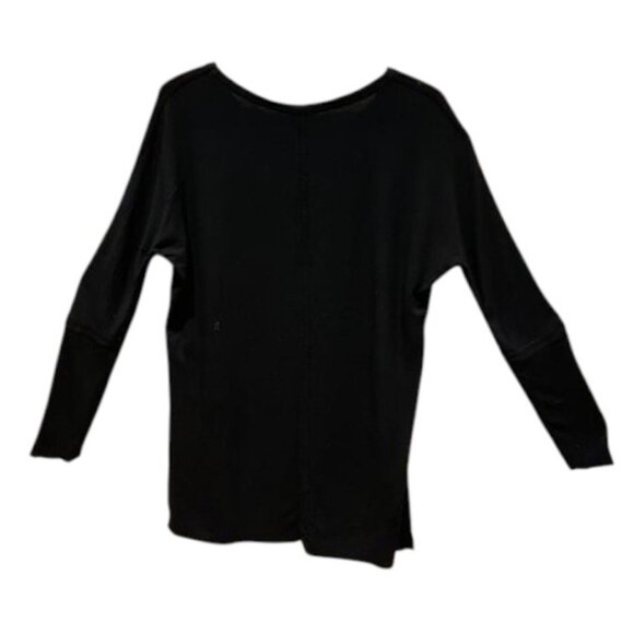 Kit and Ace black chevron-patterned front long sleeve top size L - Picture 2 of 3